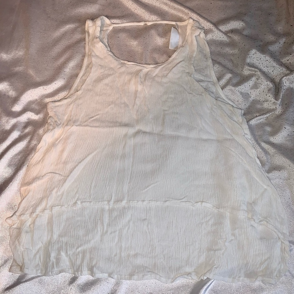 White Open back cami